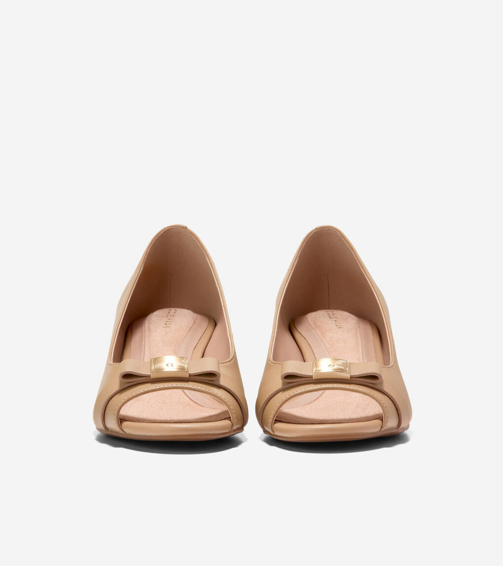 ゴートゥー マルタ ピープトゥ ボウ ウェッジ womens