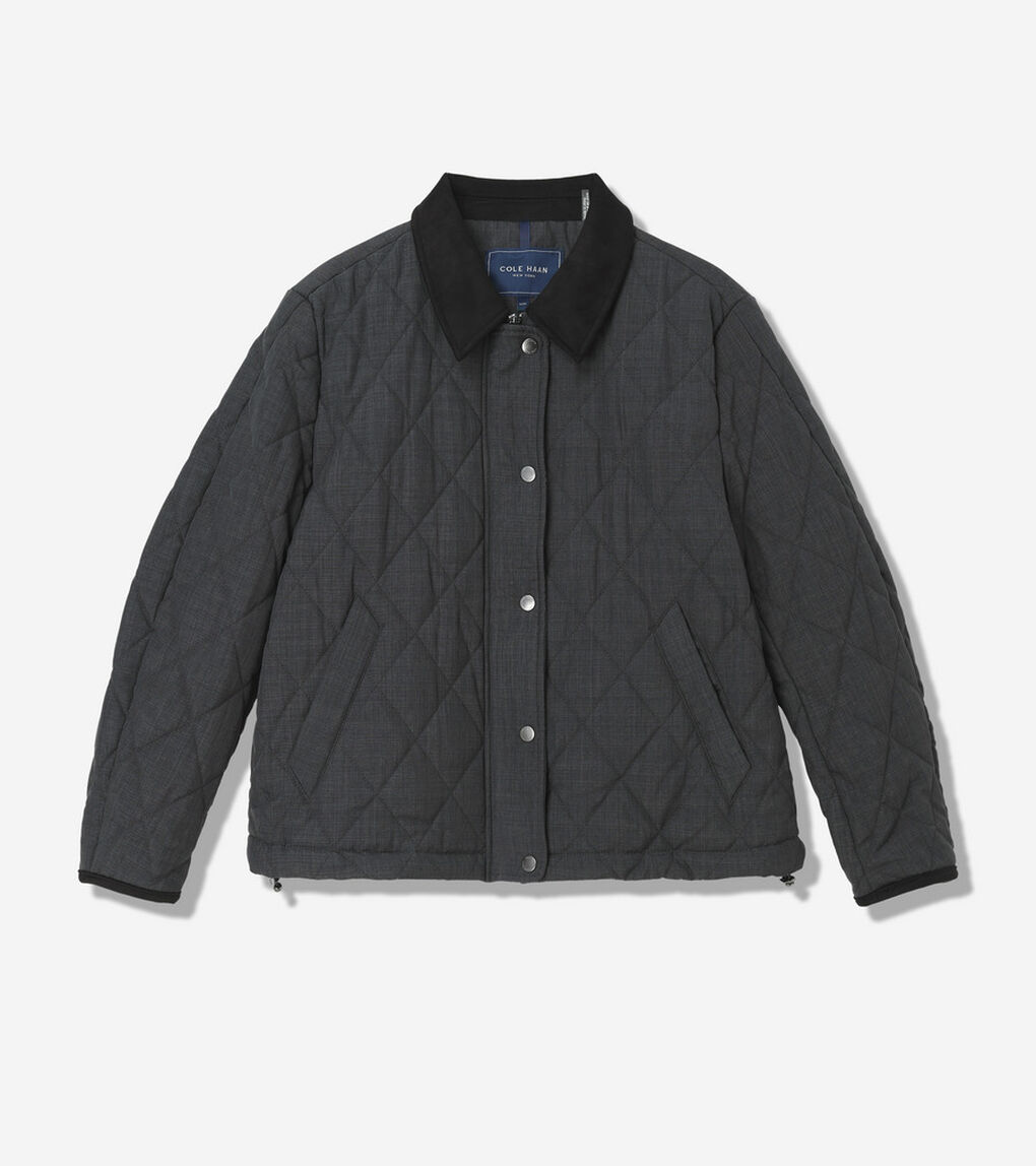 クロス ハッチ ショート キルト ジャケット womens