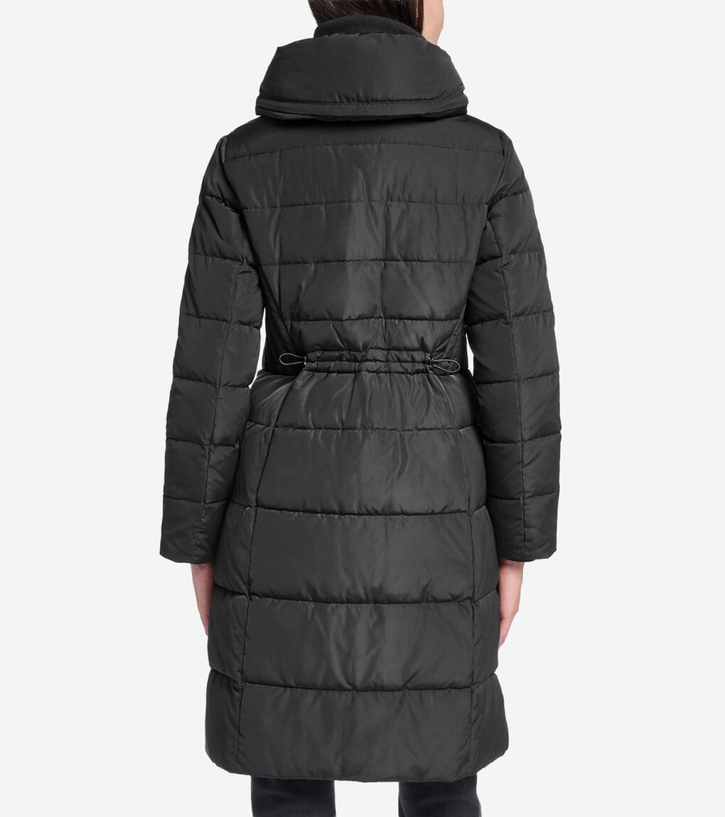 タフタ ダウン ジャケット ウィズ セットイン フード womens