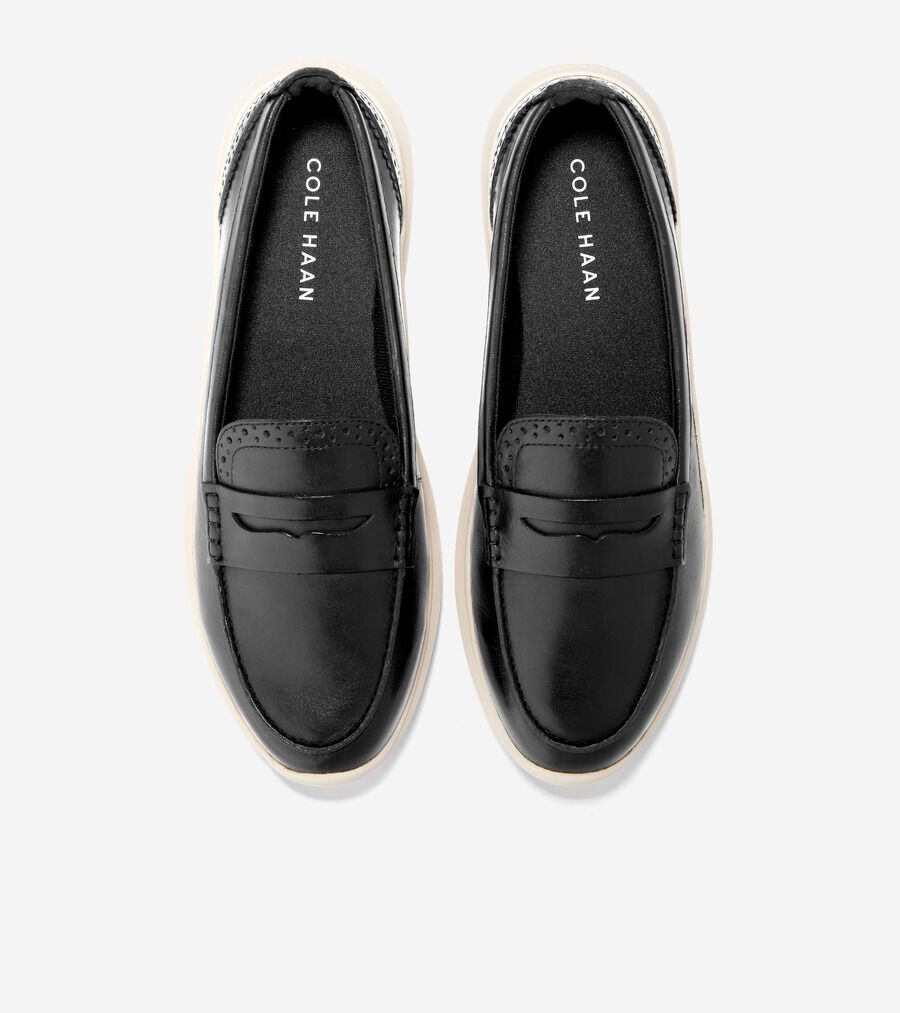 ゼログランド メリット レザー ローファー womens. 29000