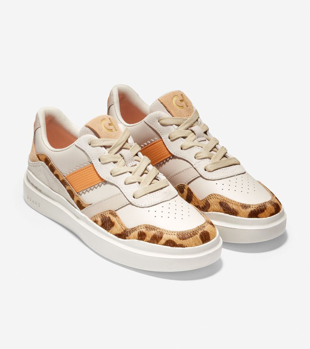 グランドプロ ラリー ミックス レザー スニーカー womens.