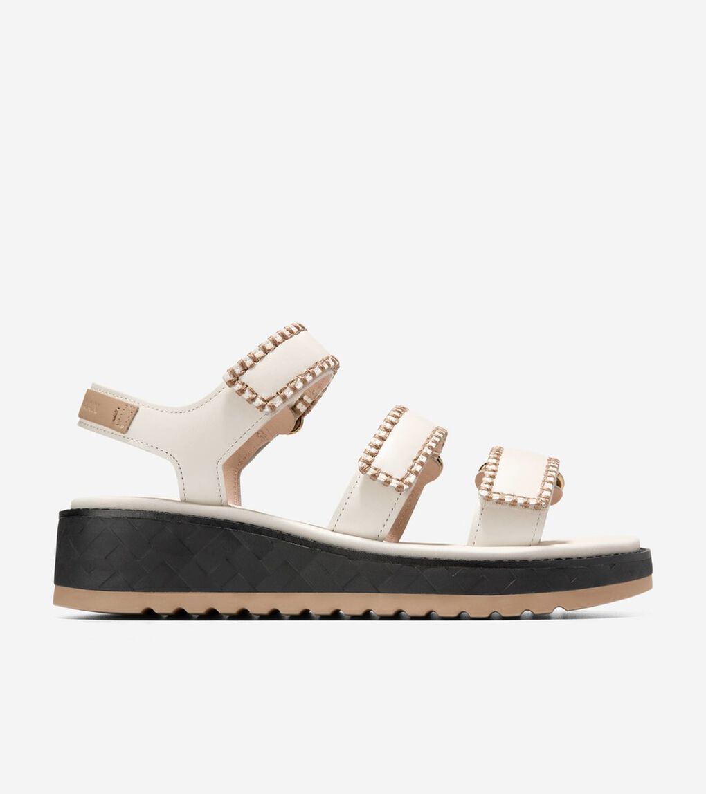 グランドプロ デイリン ウェッジ トリプル ストラップ サンダル womens