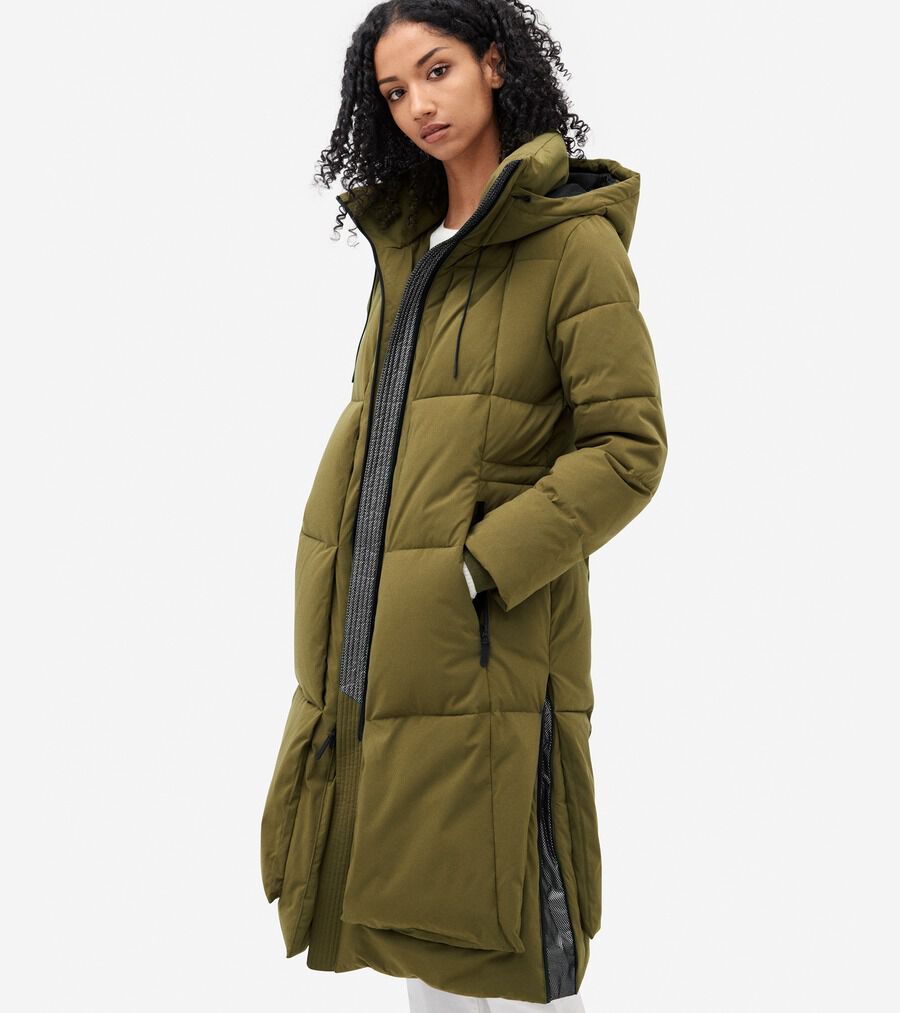ゼログランド ロング パッファー フード付き womens. 0.0