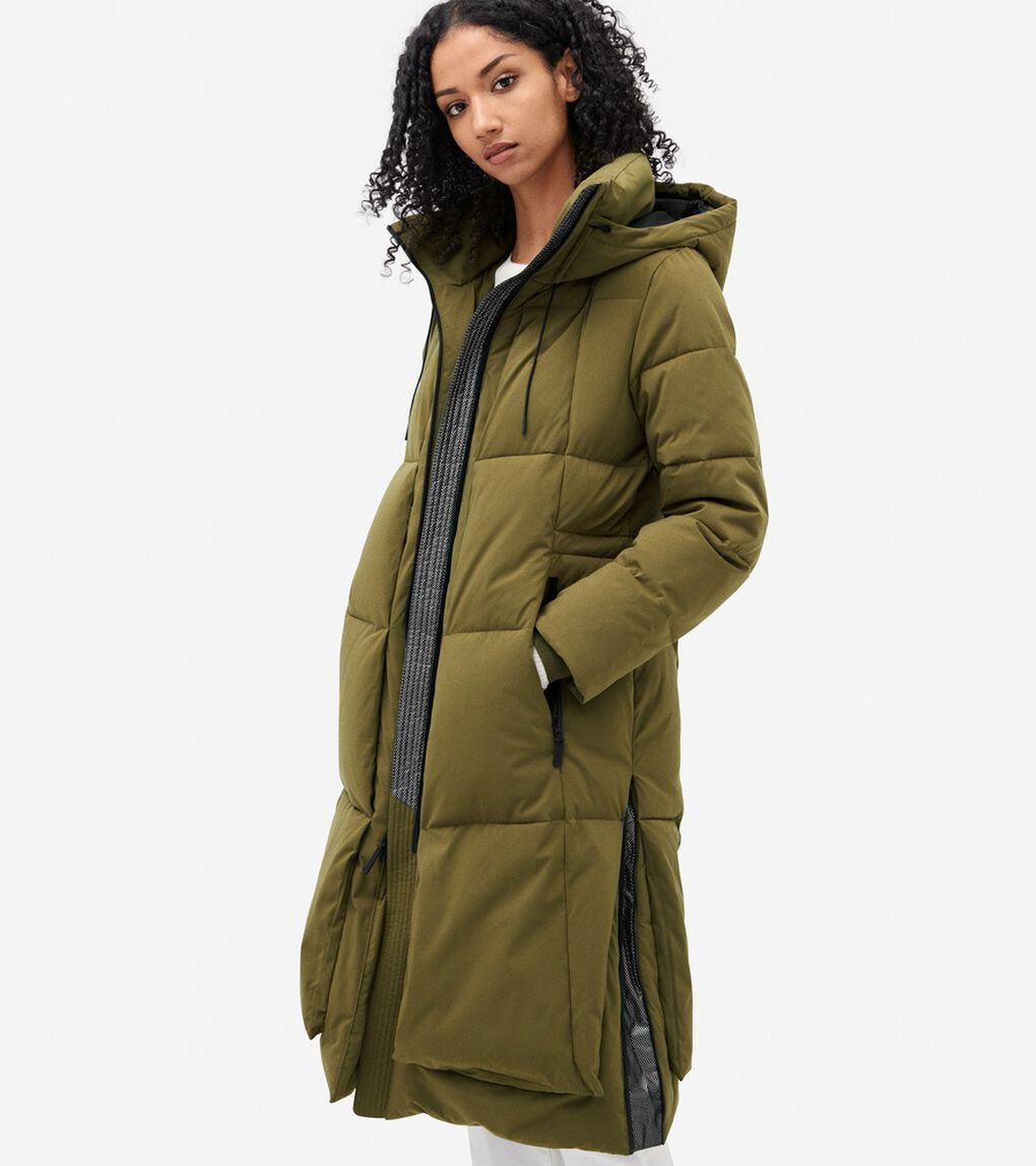ゼログランド ロング パッファー フード付き womens.