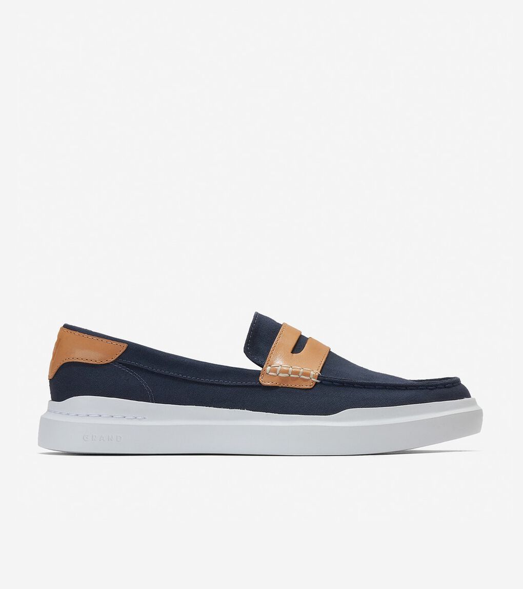 グランドプロ ラリー キャンバス ペニー ローファー mens.