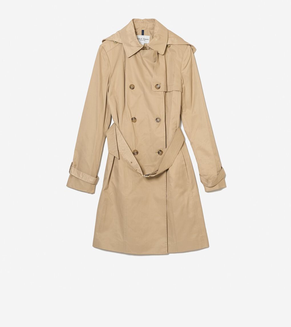 コットン レイン トレンチコート womens.