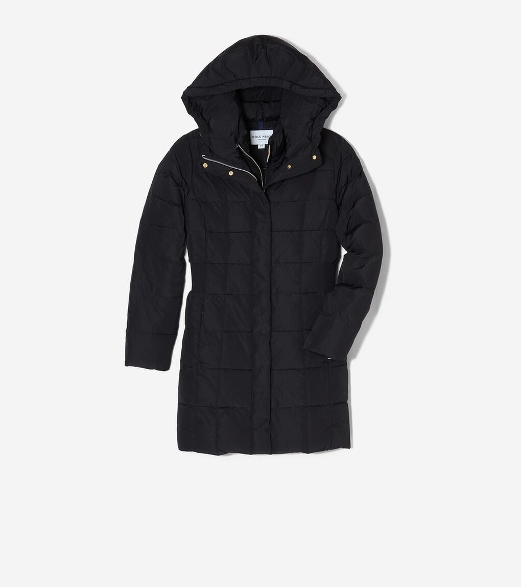 シグネチャー 32IN タフタ ダウン コート womens