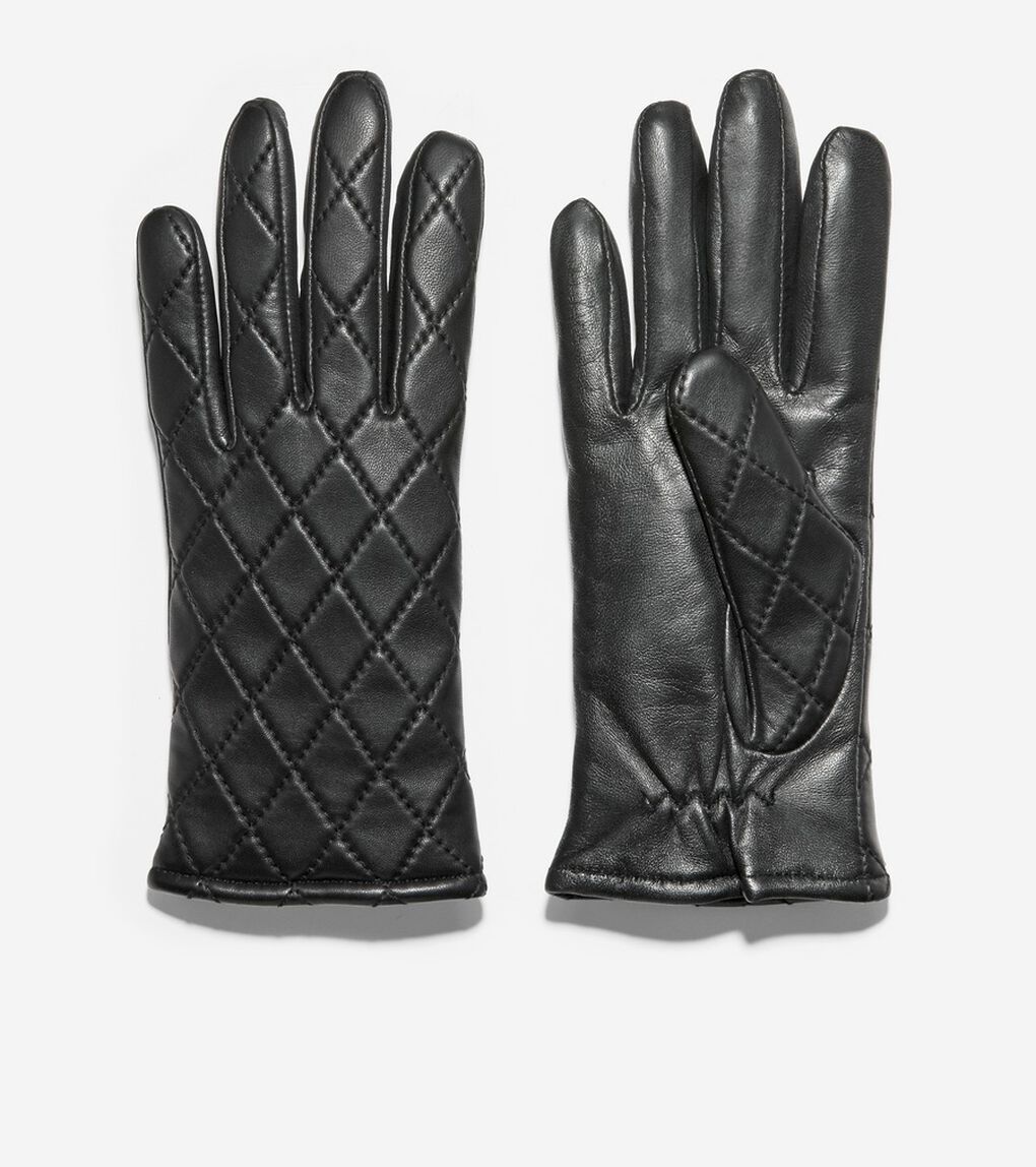 キルテッド レザー グローブ womens.