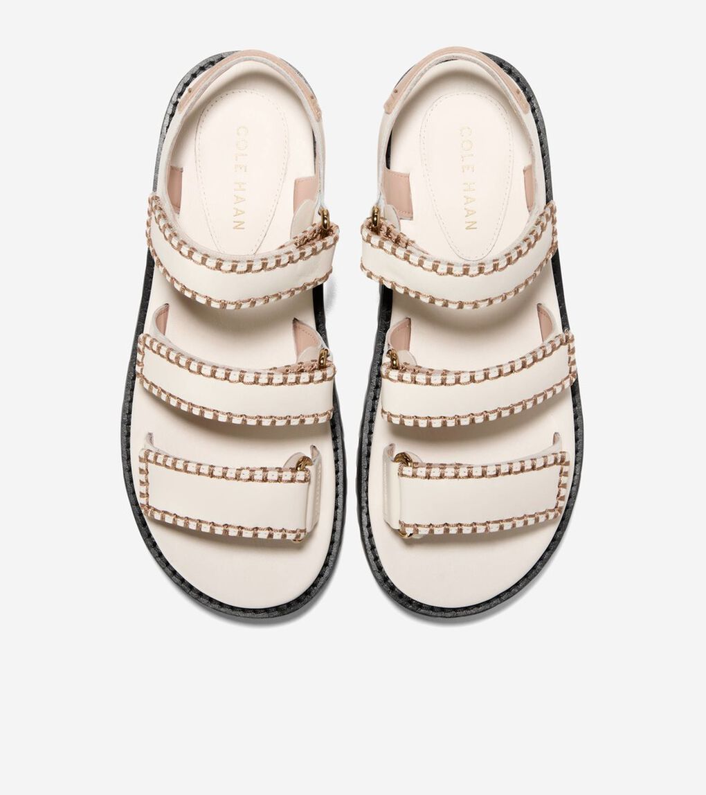 グランドプロ デイリン ウェッジ トリプル ストラップ サンダル womens
