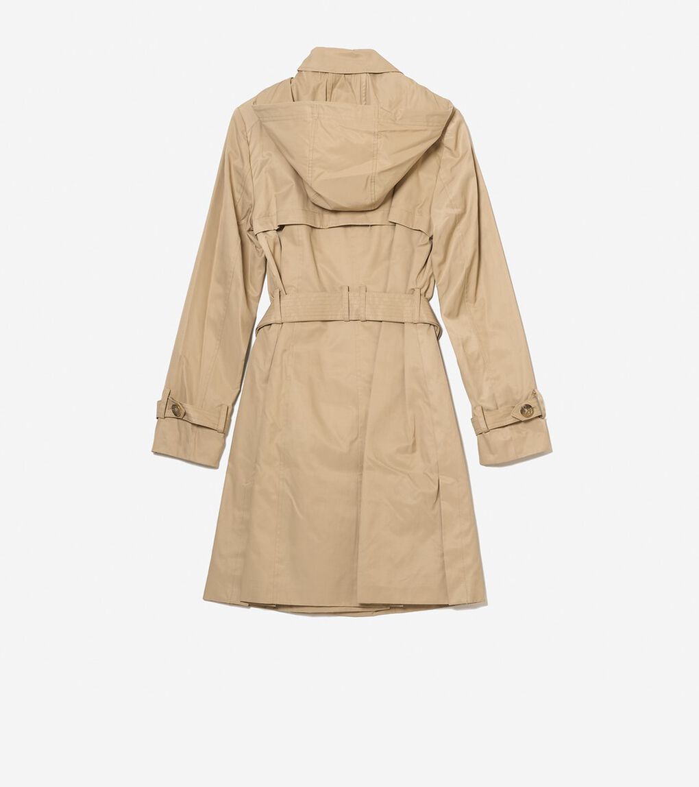 コットン レイン トレンチコート womens.