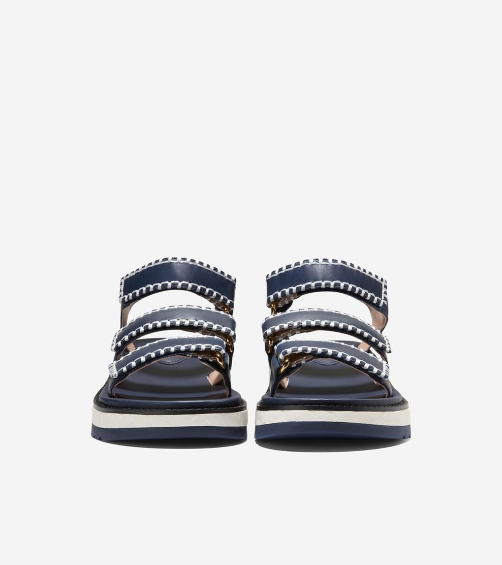 グランドプロ デイリン ウェッジ トリプル ストラップ サンダル womens