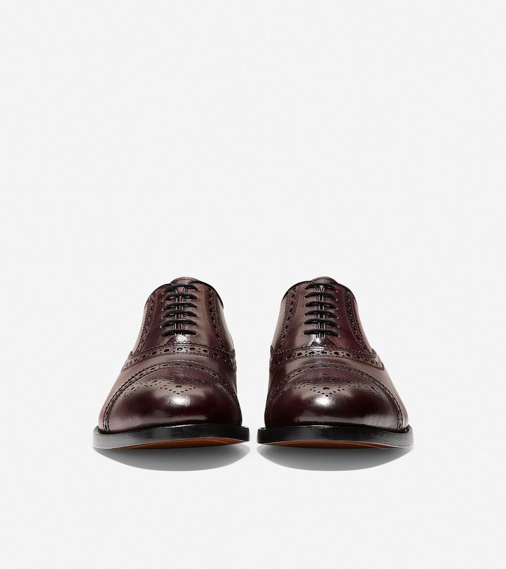 ニーランド ブローグ キャップトゥ オックスフォード mens.