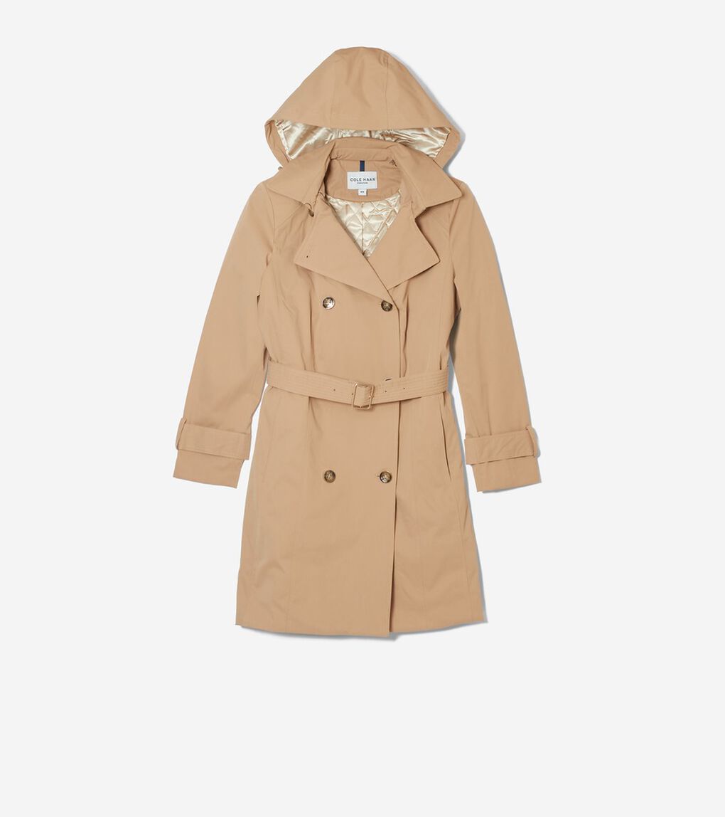 インシュレイティドツイルトレンチコート womens