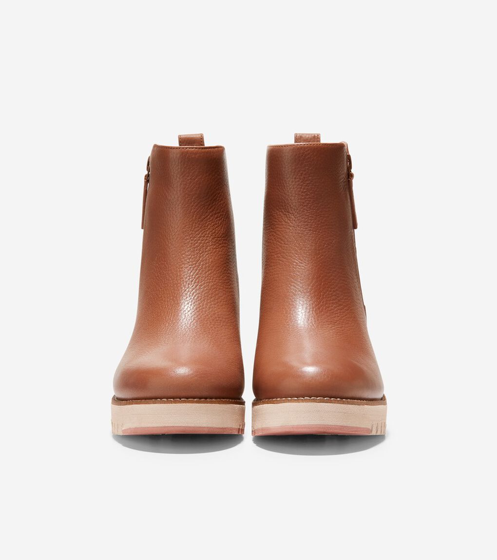 ゼログランド シティ ウェッジ サイド ジップ ブーツ ウォータープルーフ womens.