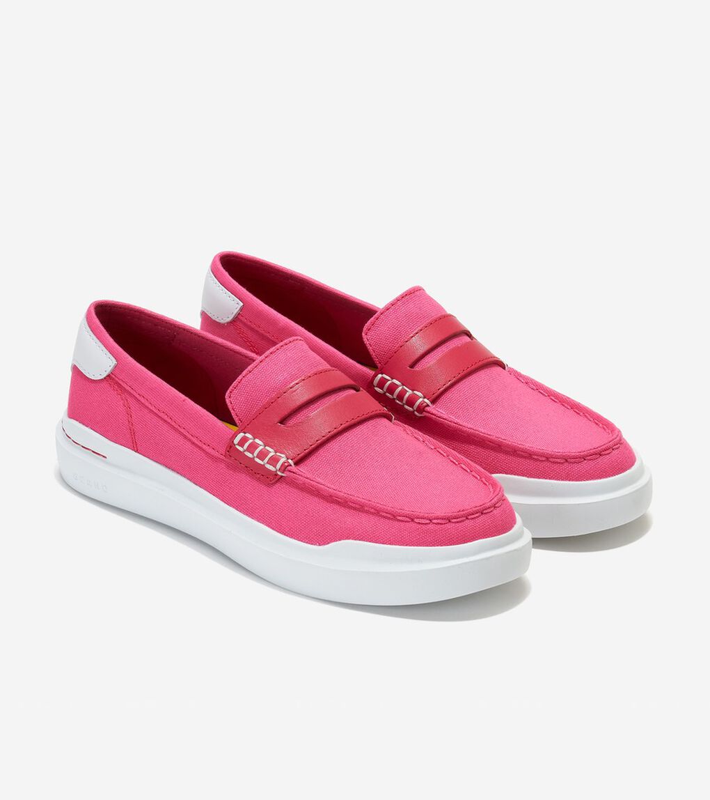 グランドプロ ラリー キャンバス ペニー ローファー womens.