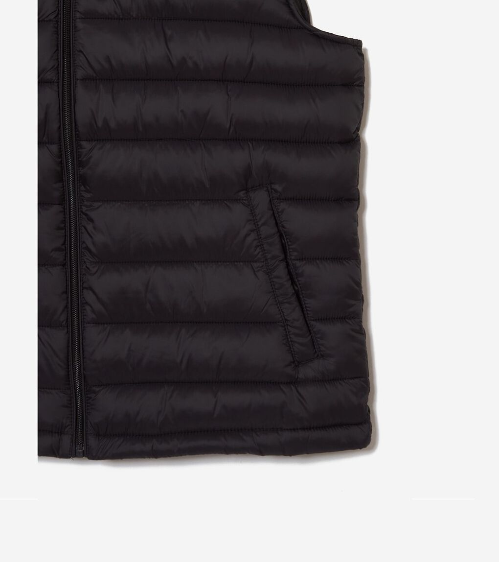 ジップフロントキルテッドベスト mens.