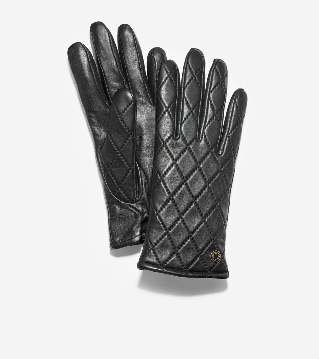 キルテッド レザー グローブ womens.