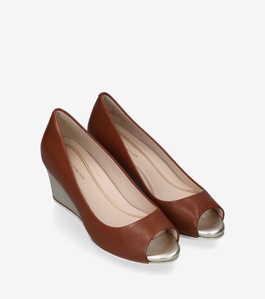 【Cole Haan】グランド アンビション オープントゥ ウェッジ　7.1/2 Cole Haan】グランド アンビション オープントゥ ウェッジ 7.1/2