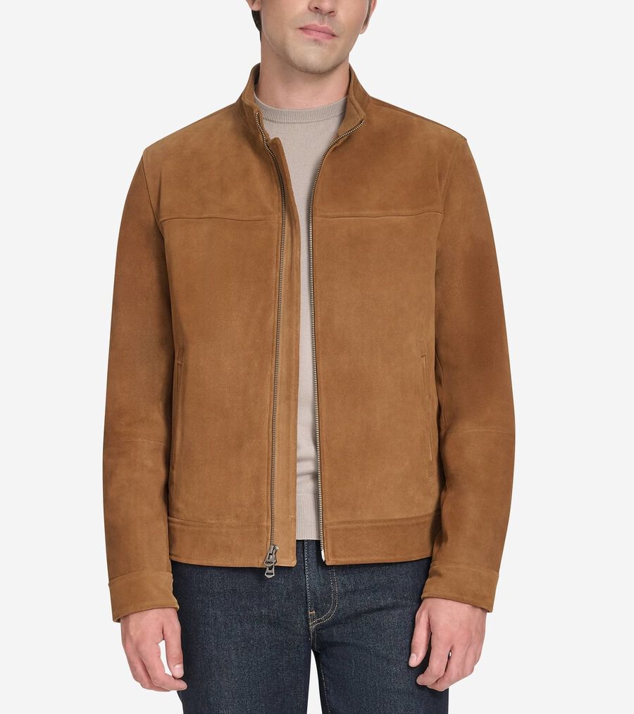 トラッカー スエード ジャケット mens 100000 | COLE_HAAN