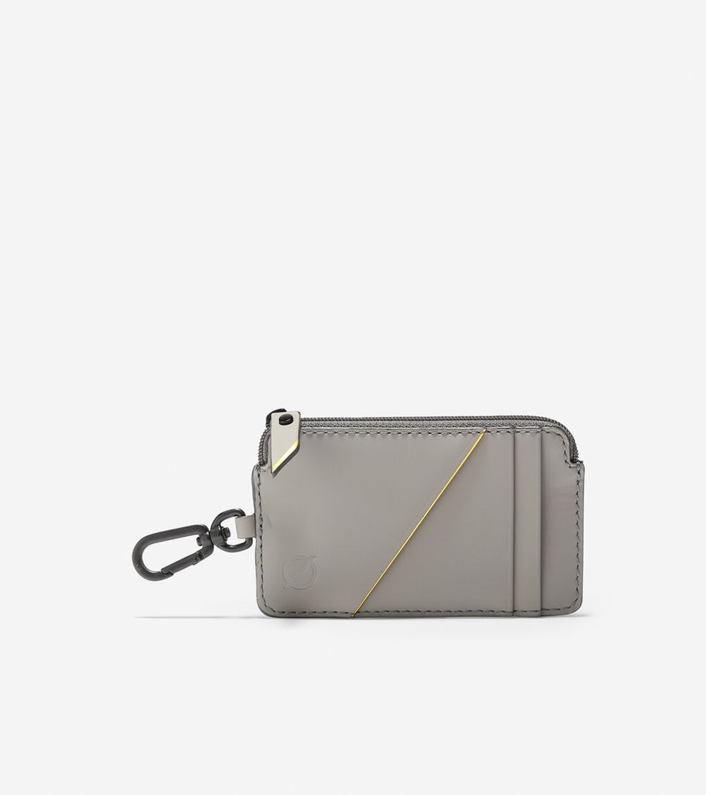 ゼログランド ジップ カード ケース W キーリング Mens