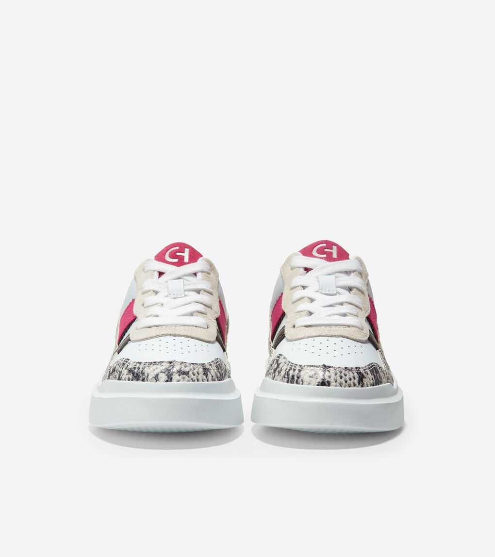 グランドプロ ラリー ミックス レザー スニーカー womens.