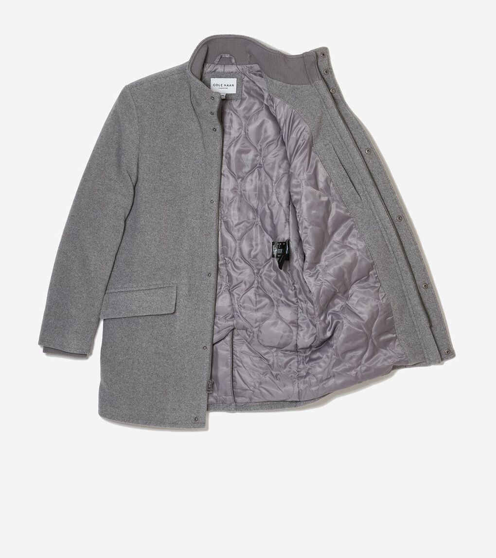 スタンドカラーカーコート mens.