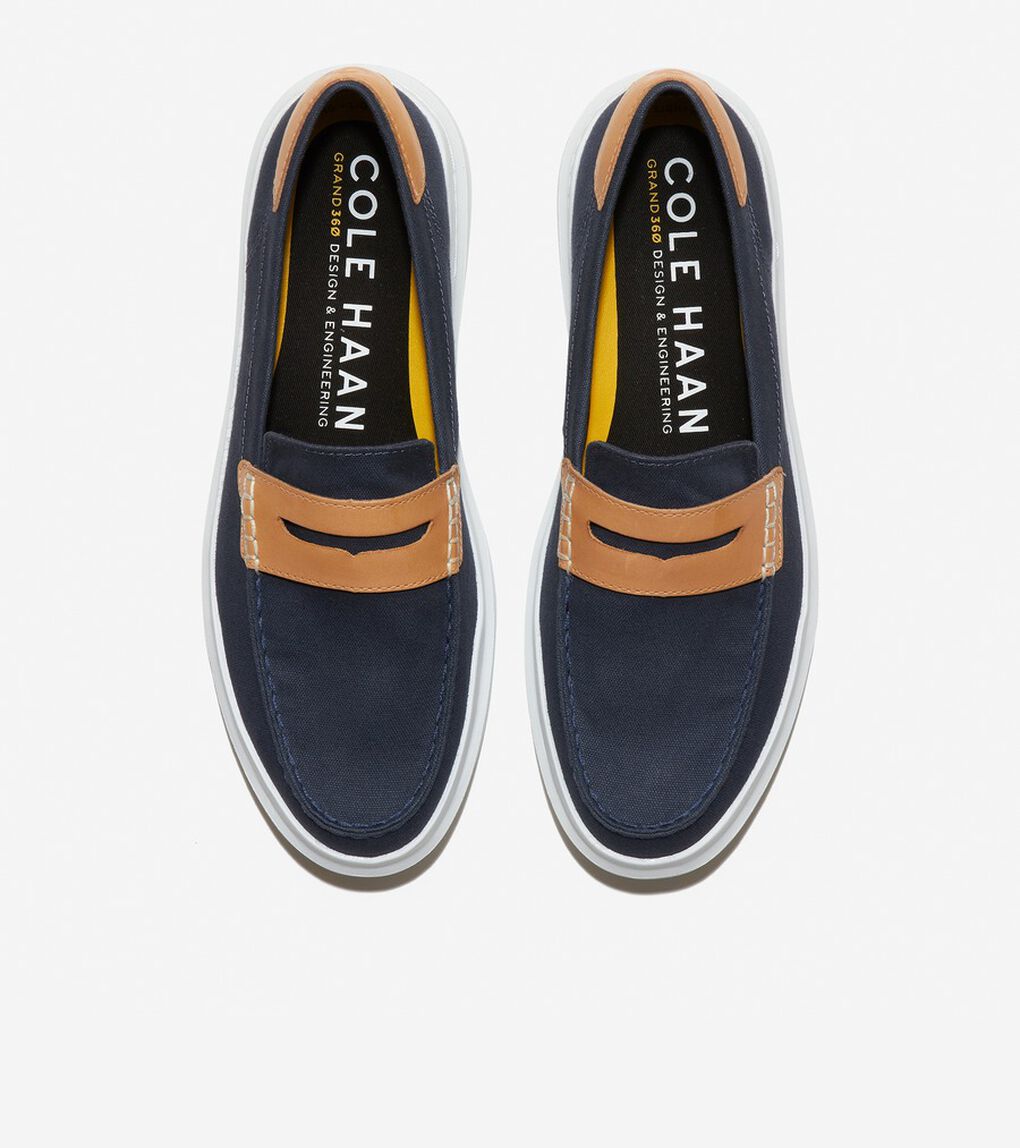 グランドプロ ラリー キャンバス ペニー ローファー mens.
