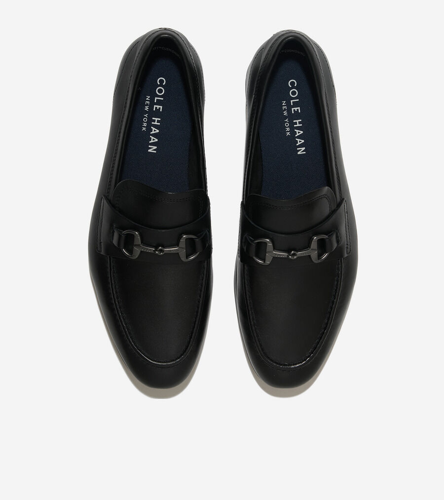 COLE HAAN ブラックローファー フリンジ付き ルイス グランド ビット ローファー mens. 35000 | COLE_HAAN