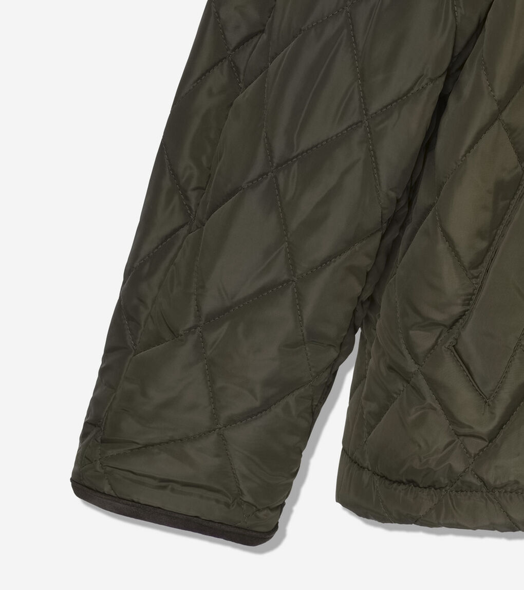 ダイアモンド キルテッド クロップド ジャケット womens.