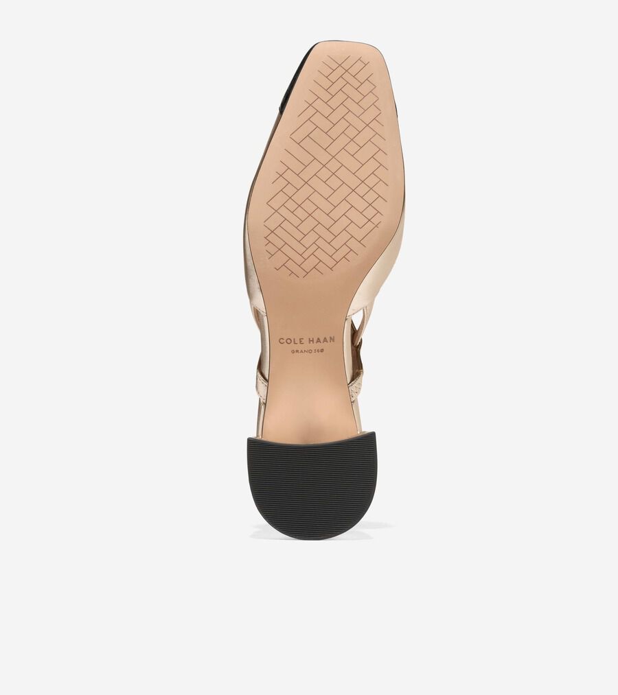 COLE HAAN ペラ ブロック ヒール スリングバック（ゴールド） ペラ ブロックヒール スリング 35mm womens. 26000 | COLE_HAAN