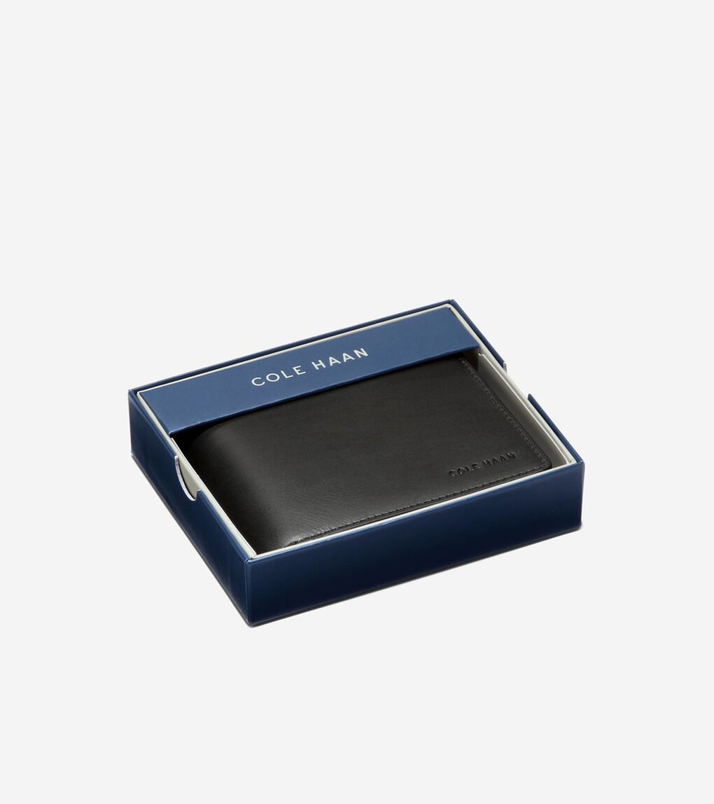 レザースリムフォールドウォレット mens