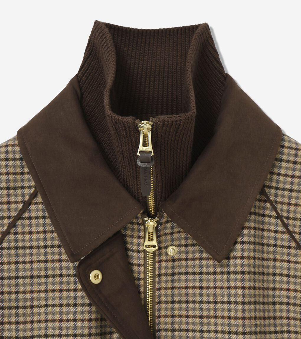 ハウンドトゥース ウール ハンター ジャケット womens