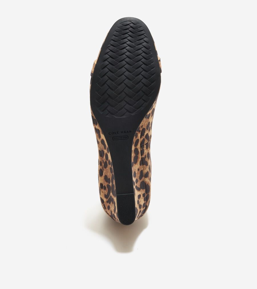 【最終値下げ/美品】COLE HAAN レオパード柄 ハラコ バレエシューズ トバ ボウ バレエ womens. 24000 | COLE_HAAN