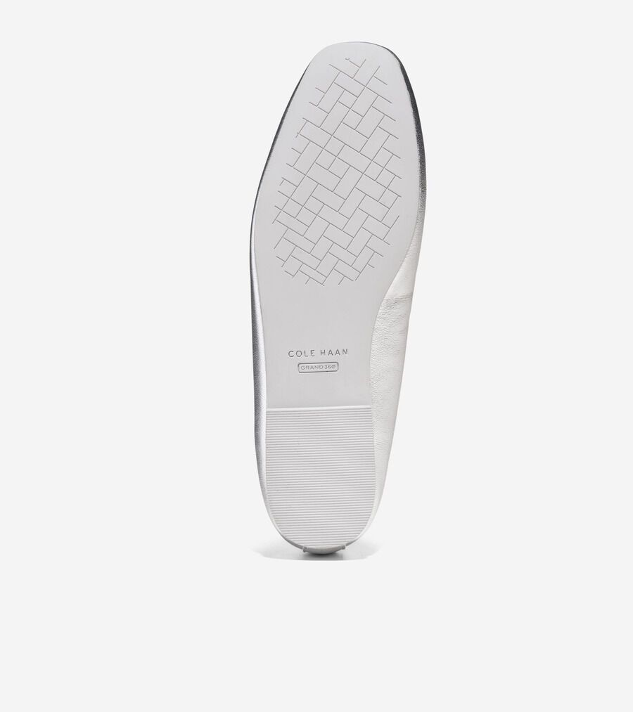 Rebecca white バレエシューズシルバースパンコール38 美品