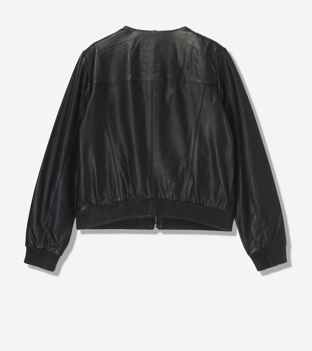 レザー ボンバー ジャケット womens