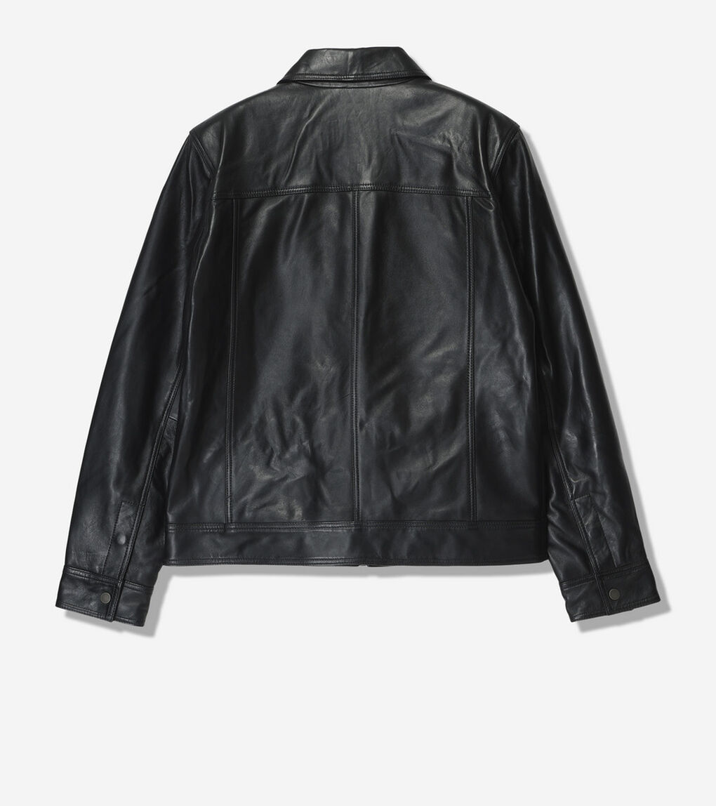 レザー トラッカー ジャケット mens.