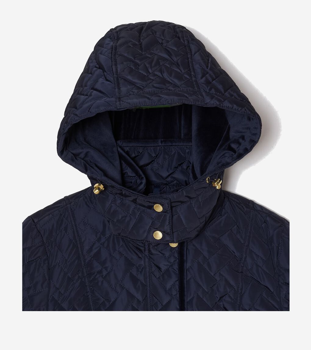 スタンドカラーキルテッドシグネチャーキルテッドジャケット womens.
