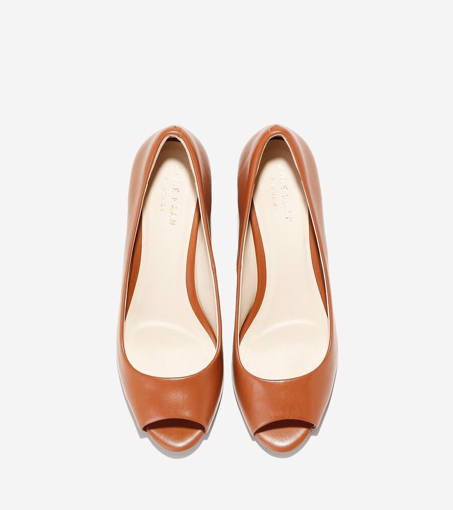 COLE HAAN セイディオープントゥウェッジ65mm 5.5B (22.5㎝) オプティックホワイトパテント セイディ オープントゥ ウェッジ 65MM womens. 0.0 | COLE_HAAN