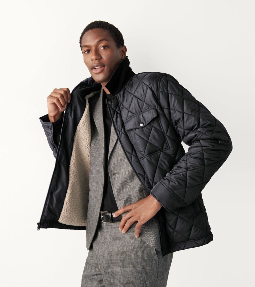 ダイヤモンドキルテッドジャケット mens.