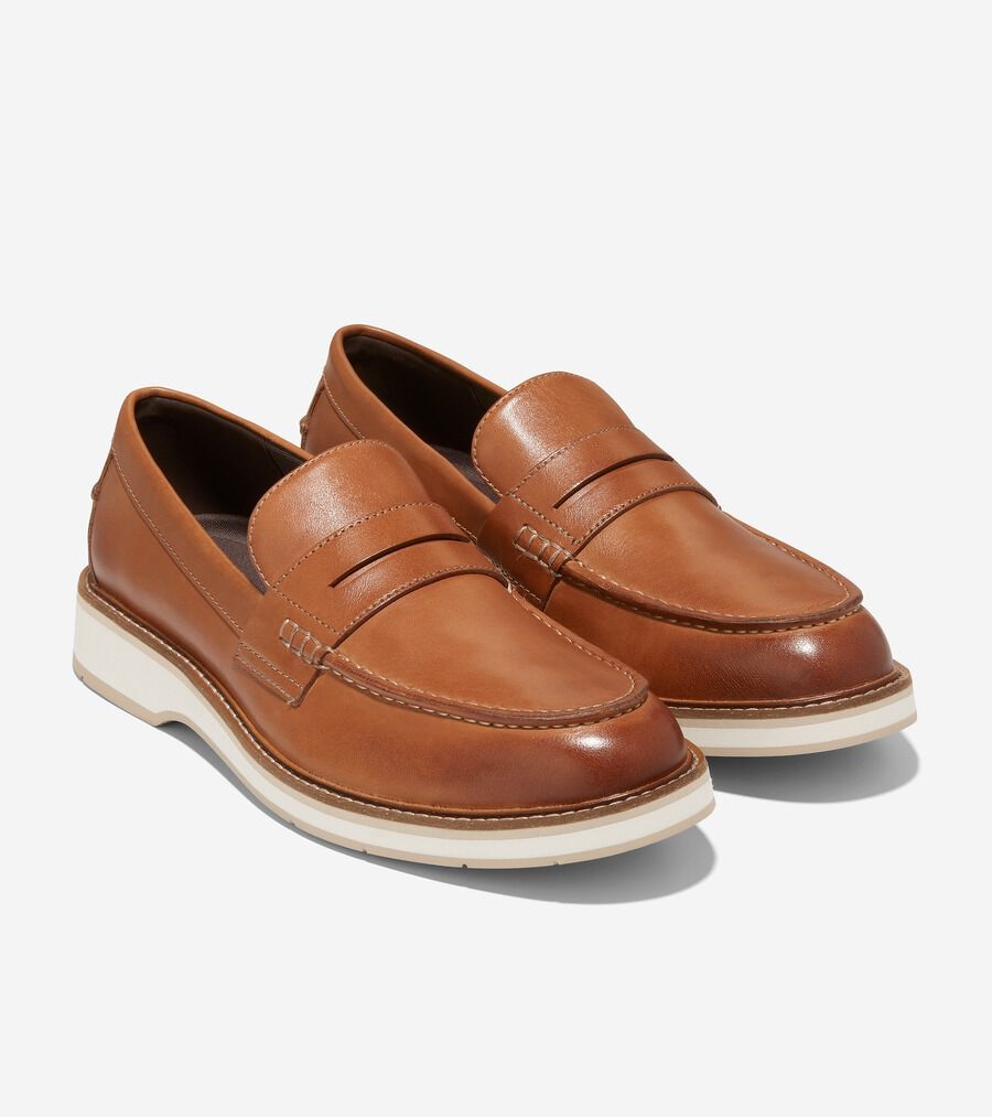 ブリティッシュタン定価新品 COLE HAAN ローファー 8 W 幅広 メンズ ブリティッシュタン