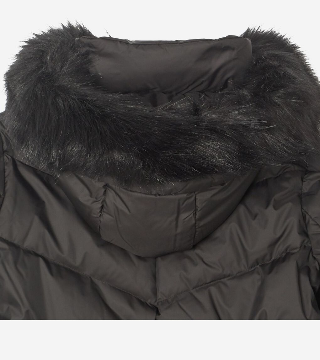 エッセンシャル ダウンコート ウィズ リムーバル ファー womens.