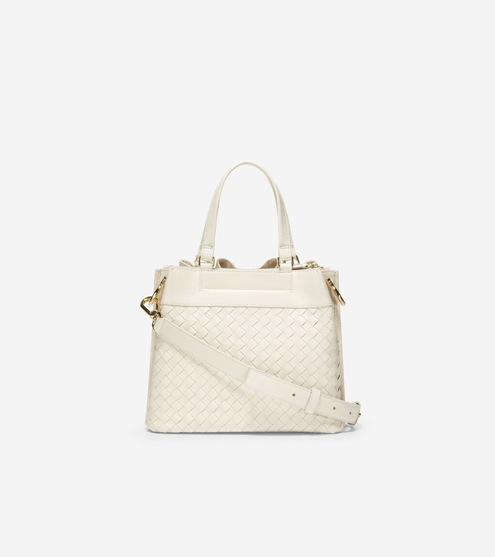 ウォーブン レザー スモール バケットバッグ womens.
