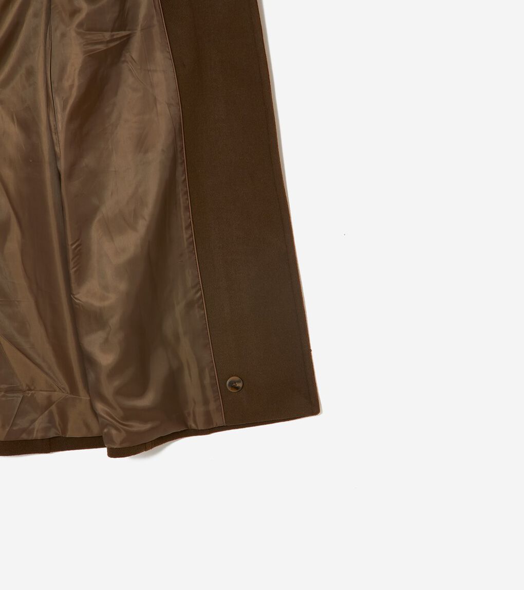 ダブルブレスト サージ ツイル ウール コート womens