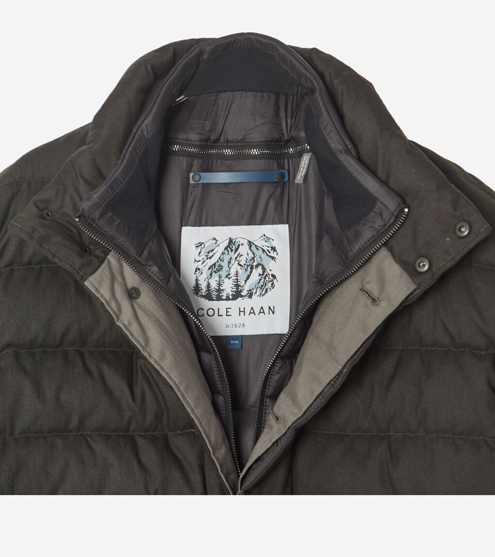 キルテッド フランネル ダウン トッパー mens.