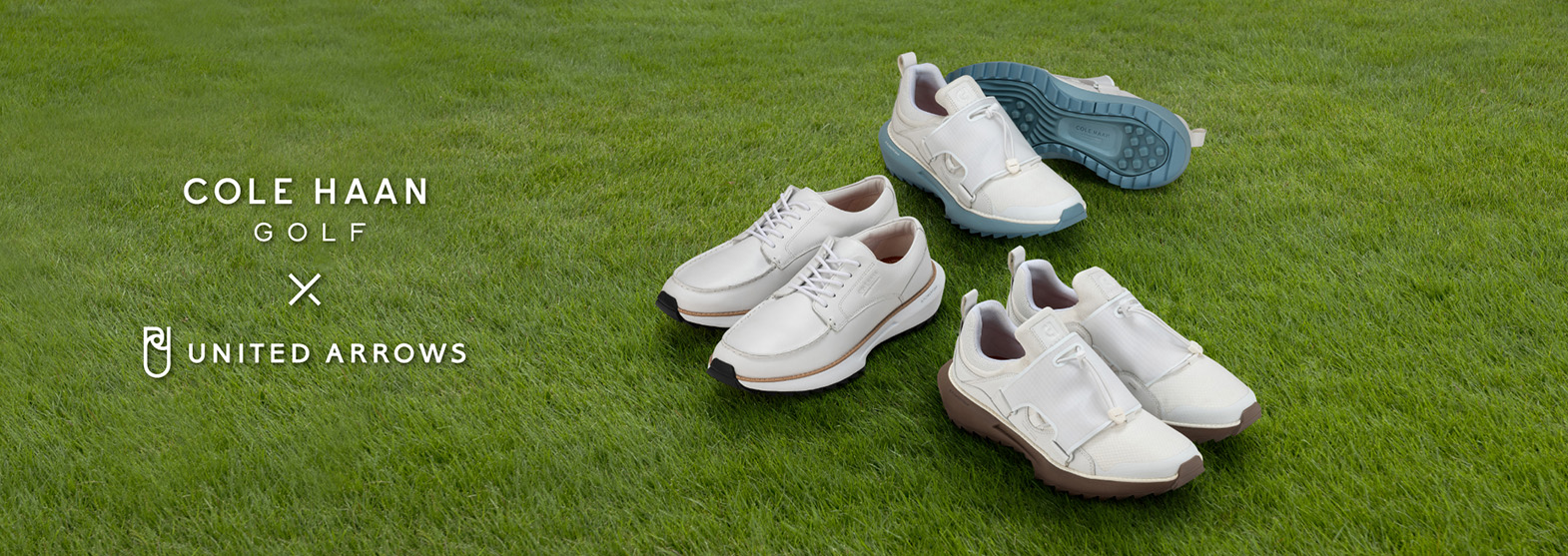 Cole Haan × ユナイテッドアローズ　 ホワイト/ブルー スニーカー ユナイテッドアローズ」が「コールハーン」とコラボしたゴルフ